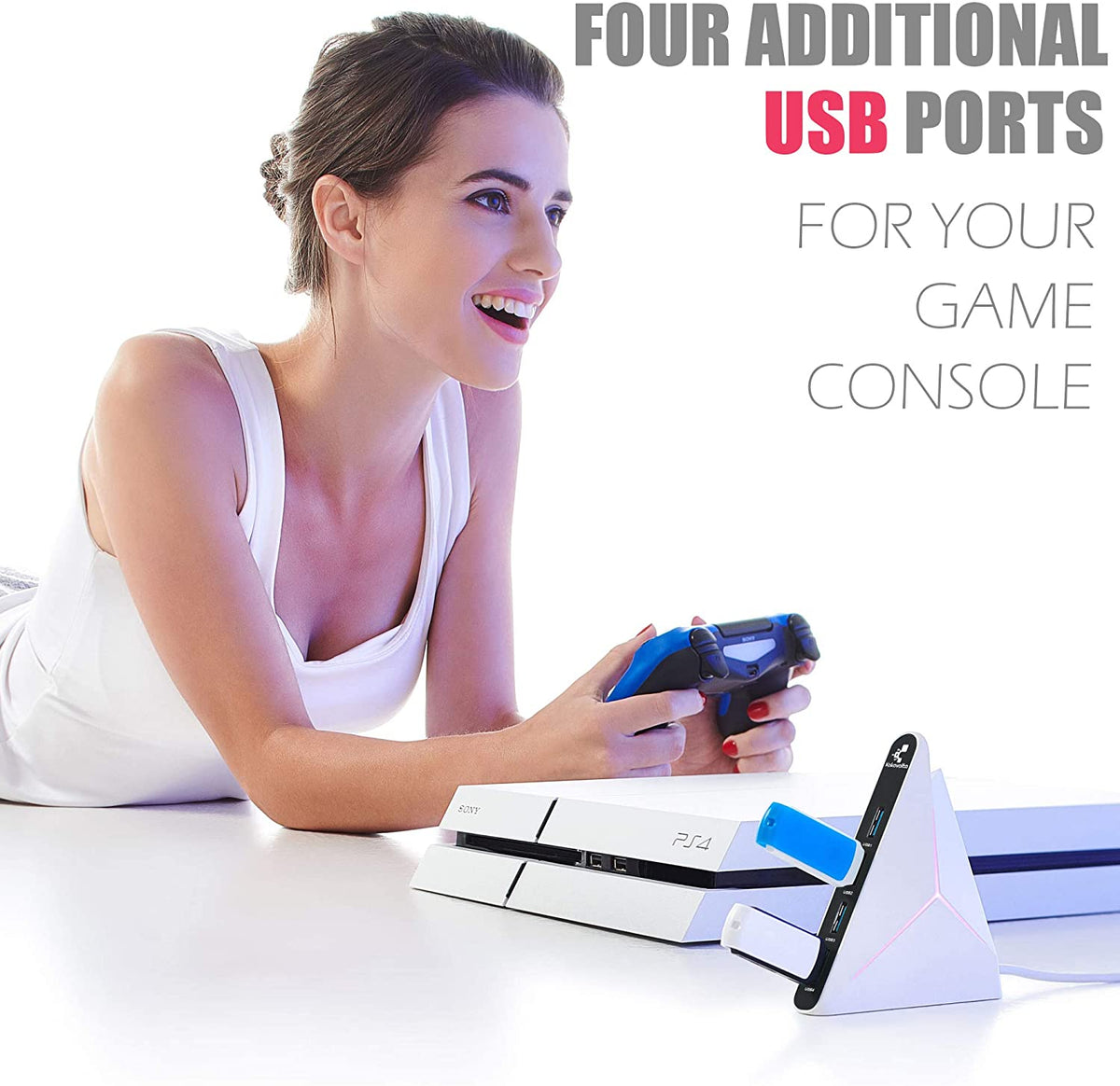 USB Hub 3.0 Vertical Data Hub with Long Cord