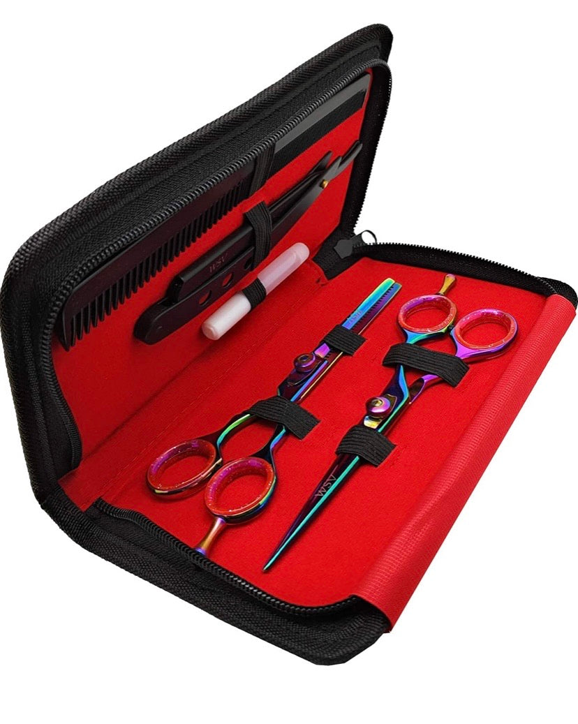 Professional/Salon/Home/Pet | Hairdresser Shears Set Includes Thinning//Texturizing