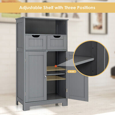 Freestanding Bathroom Storage Cabinet with Adjustable Drawers