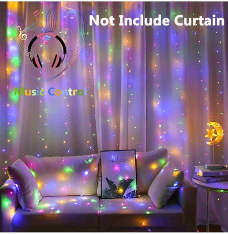 300LED Curtain Lights- Multicolour