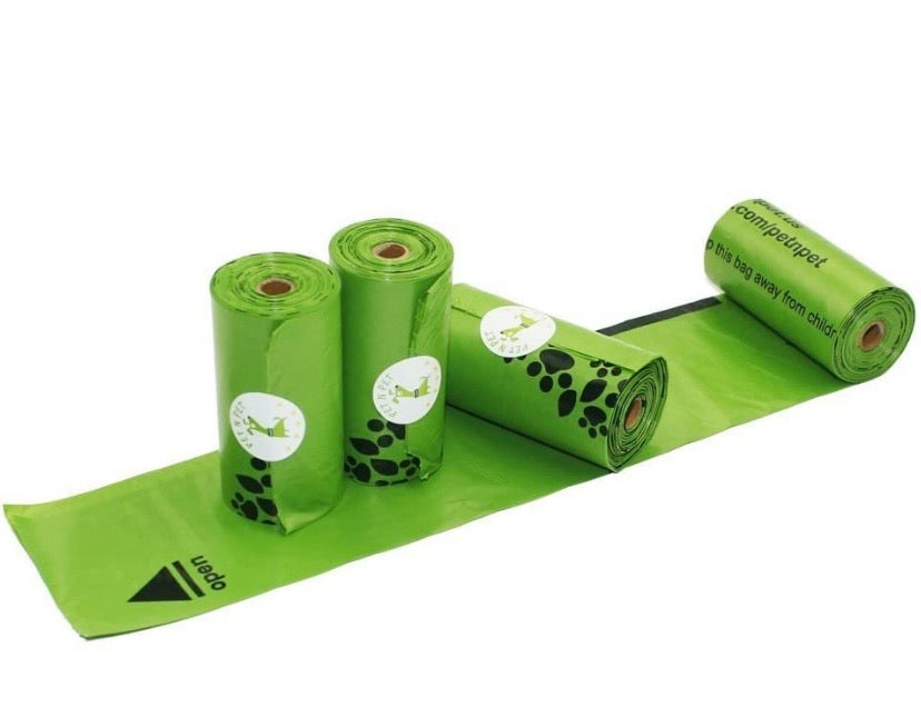180 Unscented Dog Waste Bags – 10 Rolls with Dispenser