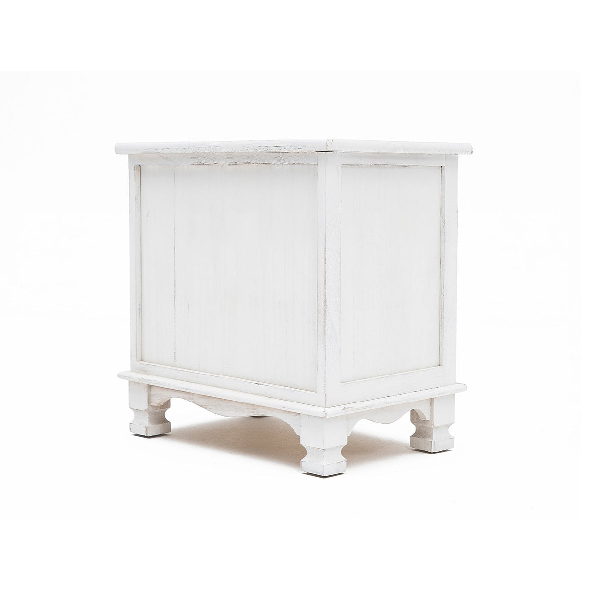 2x LaBella Bedside Table 2 Drawer Vintage Side Storage Cabinet Bedroom WHITE