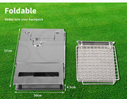 Compact Foldable Stainless Steel Wood & Charcoal Grill