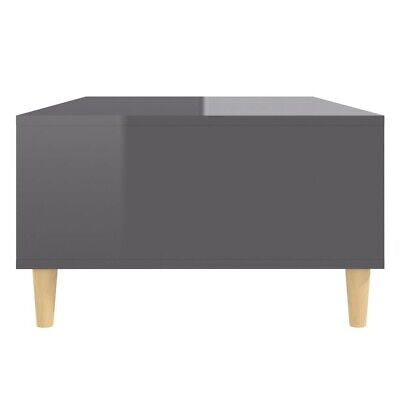 High-Gloss Grey Coffee Table – 103.5 × 60 cm
