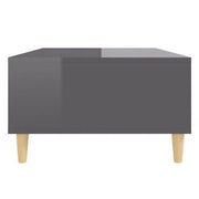 High-Gloss Grey Coffee Table – 103.5 × 60 cm