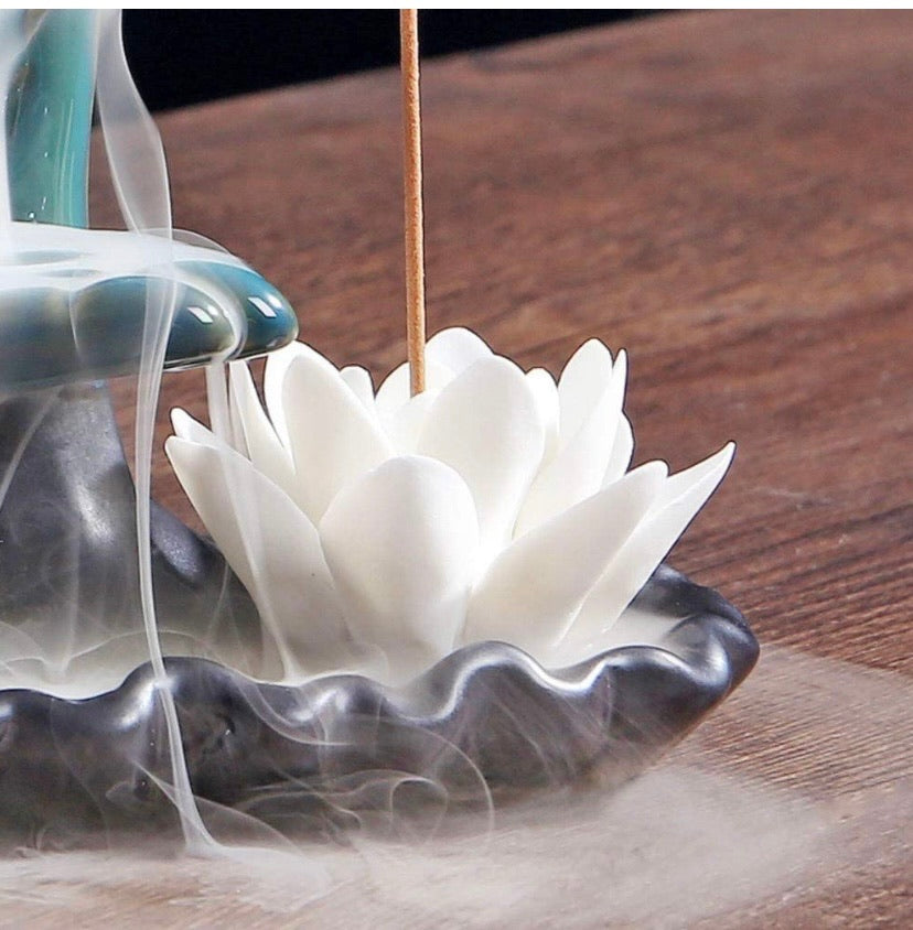 Ceramic Zen Buddha's-Hand Backflow Incense Burner