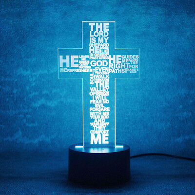 7-Colour Acrylic Crucifix LED Night Light