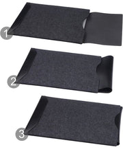 Leather and Felt Hybrid Laptop Sleeve