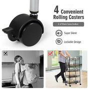 5-Basket Rolling Utility Storage Cart