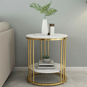 Marble-Style Side & Bedside Table