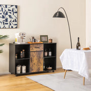 Industrial Sideboard with 4 Open Cubbies