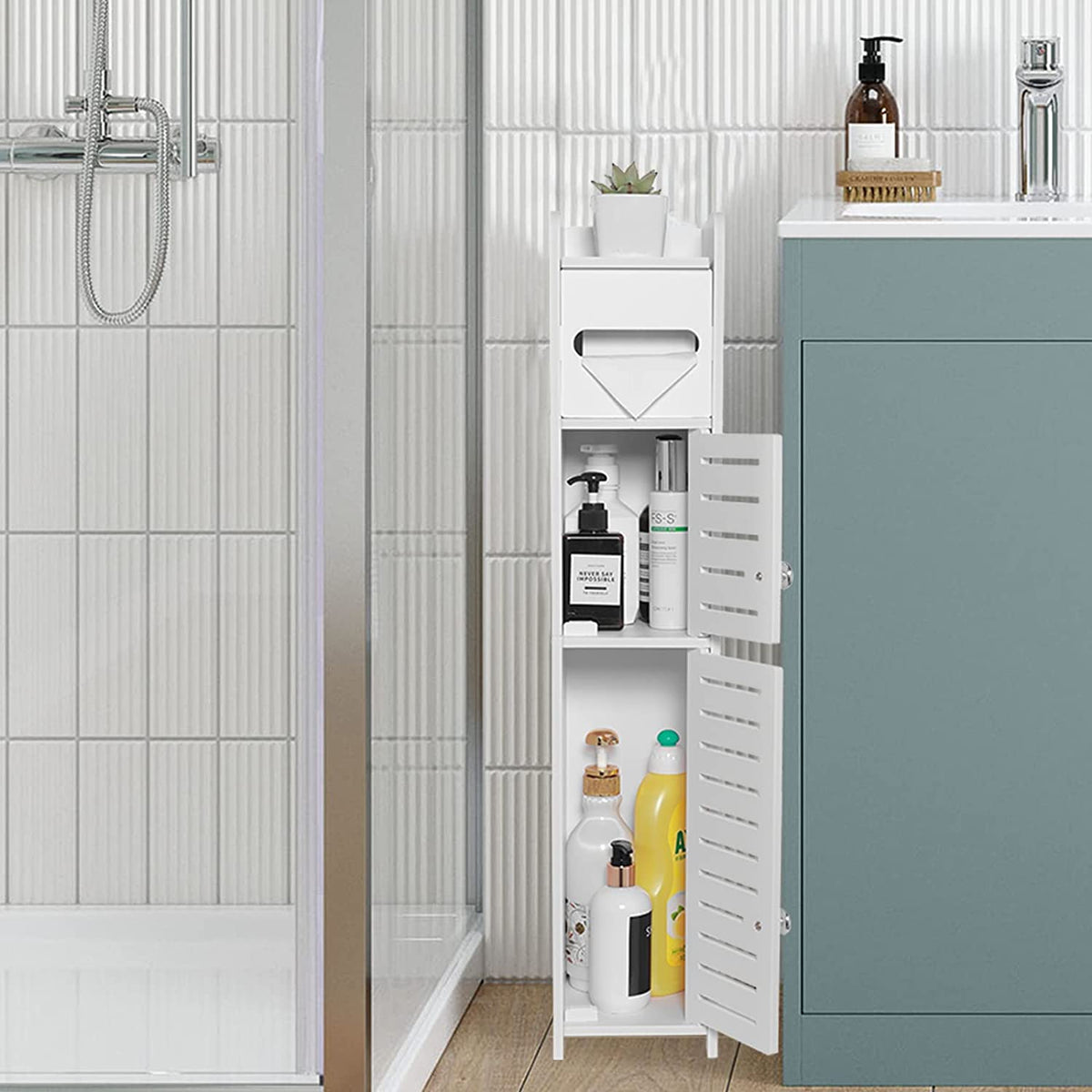 80 cm Slim Toilet-Roll Storage Stand