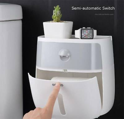 Wall-Mounted Double-Roll Toilet Paper Dispenser with Shelf