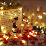 Star Fairy Lights - 70 LED 33 FT Star String Lights Waterproof for Indoor, Outdoor, Bedroom, Wedding, Party, Christmas Garden Decorations, Warm White