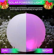 Solar Floating Pool Lights - 14-inch Fun Vibrant Changing Colors Balls - Inflatable Floatable Hangable Waterproof - Pool Garden Backyard Christmas Decorations - Pack of 2 Balls