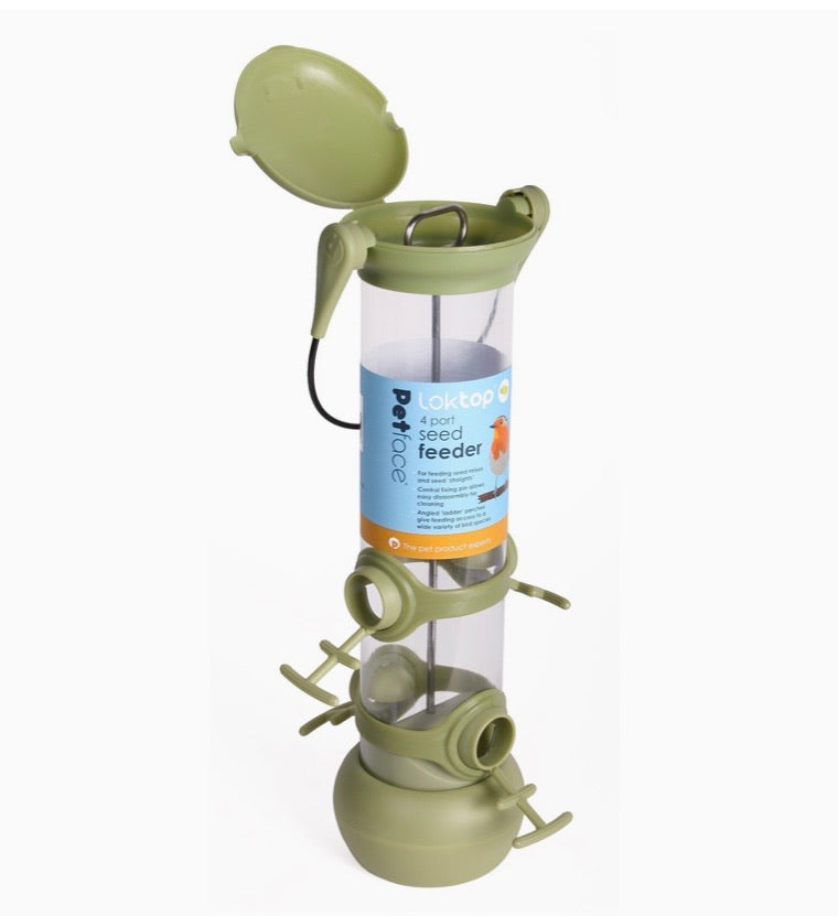 Four-Port Tube Bird Seed Feeder