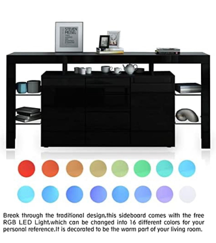 Luxsuite Sideboard Buffet Table Storage Cabinet