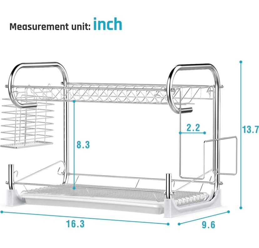 2-Tier Dish Drying Rack
