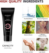 Poly Nail Gel Kit with 36W LED UV Nail Lamp Phoenixy 4 Colours Poly Nail Extension Gel Slip Solution Basic Nail Art Tools All In One Kit for Nail Manicure Beginner Starter Gift