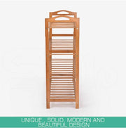 4-Tier Bamboo Slatted Shoe Rack