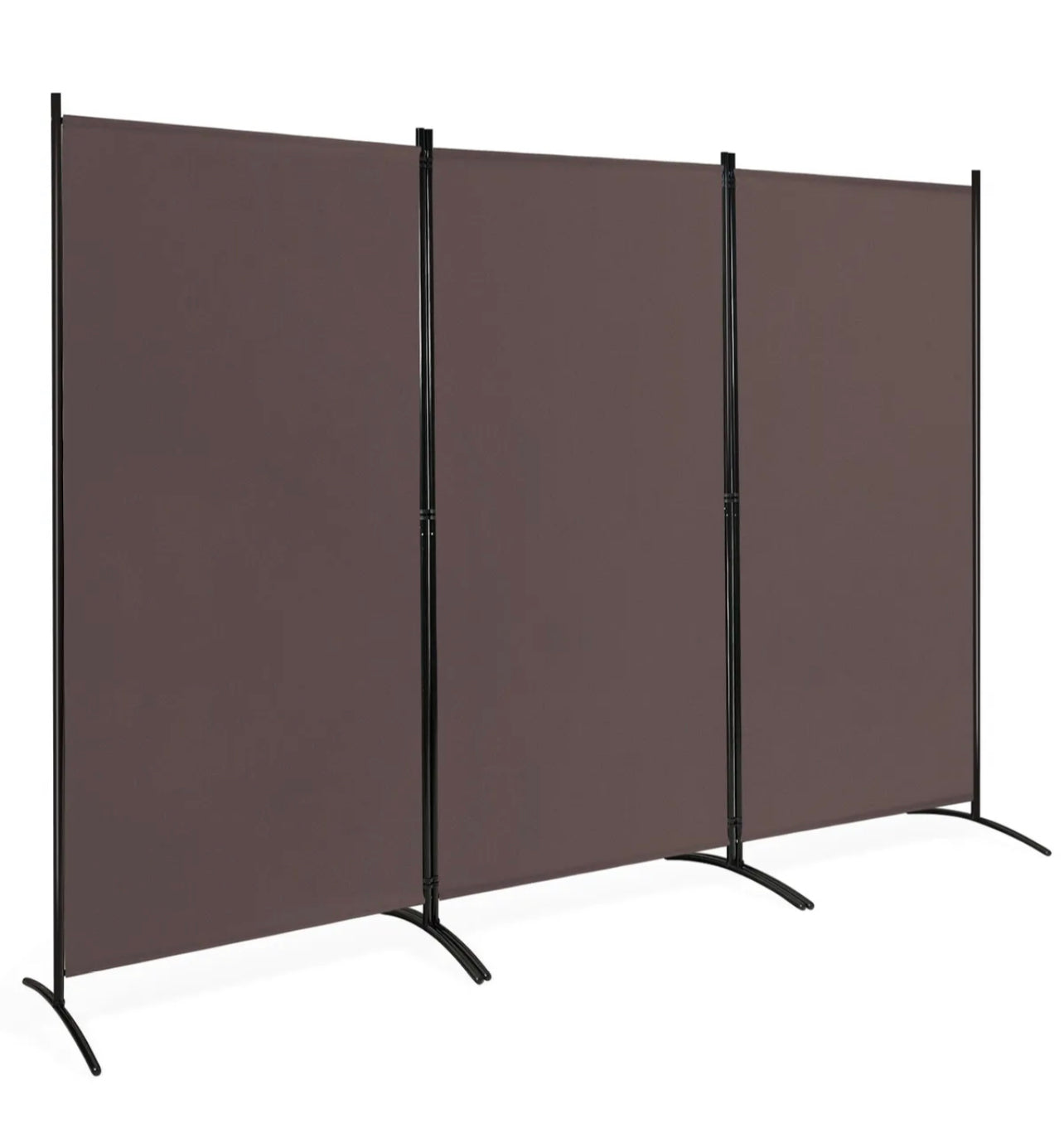 3-Panel Wood & Steel Folding Privacy Screen – 4 Colours
