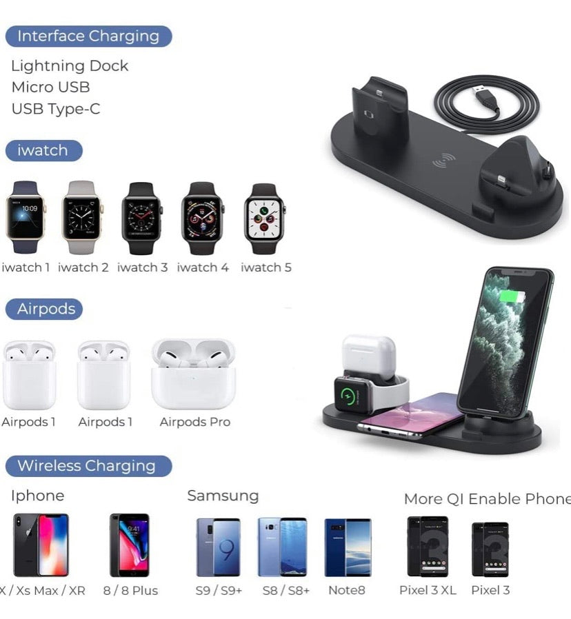 Wireless Charger 4 in 1 Charging Station