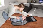 Portable Baby Changing Pad Diaper Bag Mat & Foldable Travel Changing Station with Bonus Wipe Case, Black