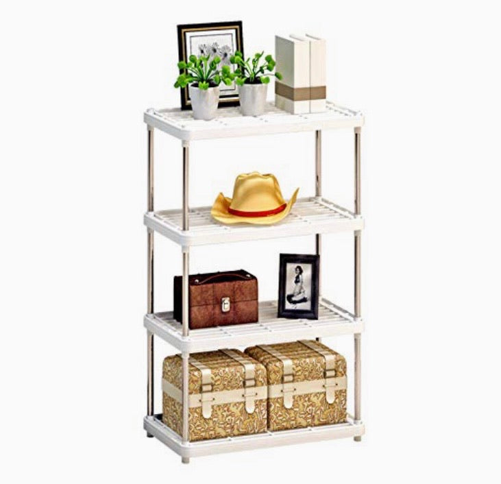 4-Tier Modular Utility Shelf for Bathroom, Kitchen & Garage