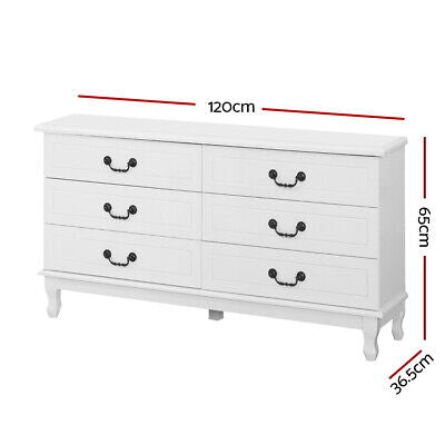 KUBI White Lowboy Chest of Drawers