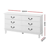 KUBI White Lowboy Chest of Drawers