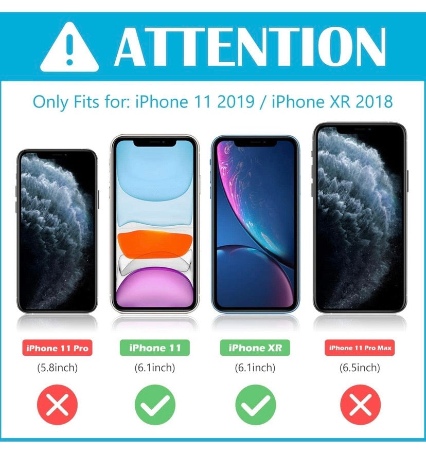 Privacy Tempered-Glass Screen Protectors for iPhone 11/XR – 2 Pack