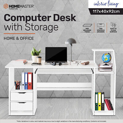 Modern Work Desk with Storage – 117 × 92 cm