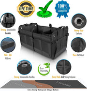 Car Trunk Organizer - Durable Storage SUV Cargo Organizer Adjustable, Blue