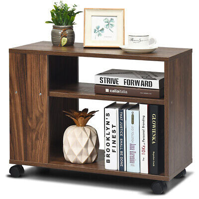 Rolling Industrial Bedside & Sofa Table