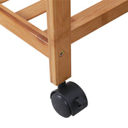 Mobile Wooden Clothes Rack with Wheels