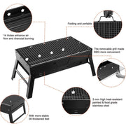 Folding Portable Barbecue Charcoal Grill