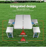 Portable Folding Camp Table Set
