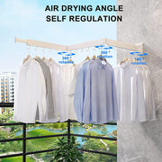 120 cm Tri-Fold Wall-Mounted Clothes-Drying Rack