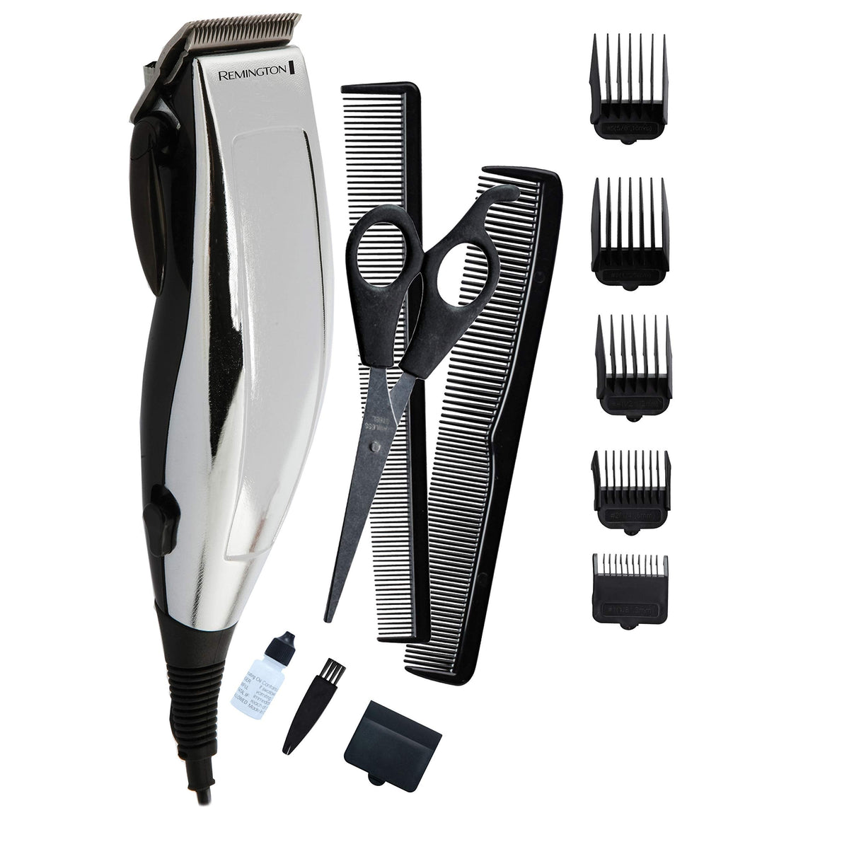Remington HC70A Corded Haircut Kit – 12 Pieces, 3–16 mm