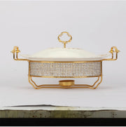 Commercial Chafing Dish Buffet Food Warmer Ceramic Heating Chafing Dish Sets