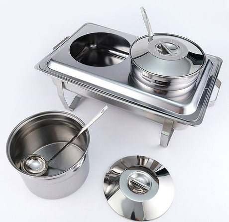 Chafing Dish Alcohol Stove Stainless Steel Buffet Stove Sauce Food Warmer Pot
