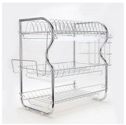 3 Tier Stainless Steel Dish Rack Drainer Cutlery Drainer Kitchen Storage Holder