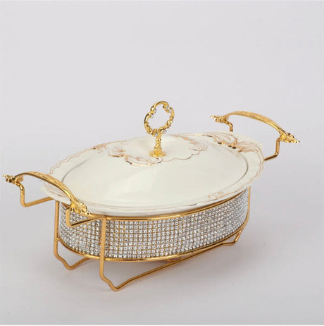 Commercial Chafing Dish Buffet Food Warmer Ceramic Heating Chafing Dish Sets