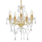 Chandelier with Crystal Beads Living Room Bedroom Lighting Hanging Pendant Lamp Home Decorative Ligh