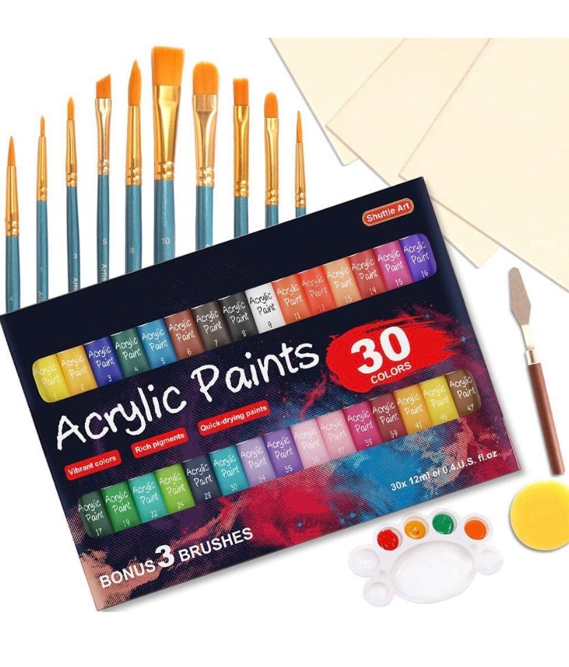 46 Pack Acrylic Paint Set