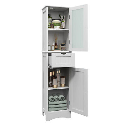 Bathroom Cabinets 5-Tier Tall Slim Storage Cabinet Cupboard Drawer 170CM