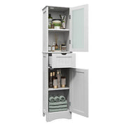 Bathroom Cabinets 5-Tier Tall Slim Storage Cabinet Cupboard Drawer 170CM
