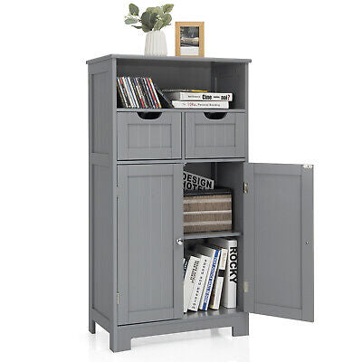 Freestanding Bathroom Storage Cabinet with Adjustable Drawers