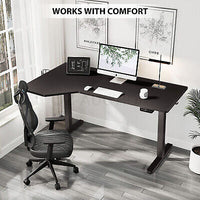 Electric Standing Desk Sit Stand Up Corner Table L Shaped Height Adjustable USB
