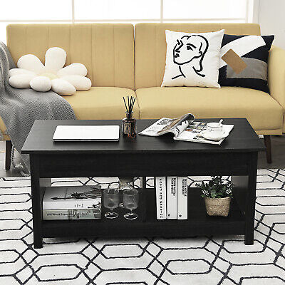 Lift-Top Coffee Table with Open & Hidden Storage